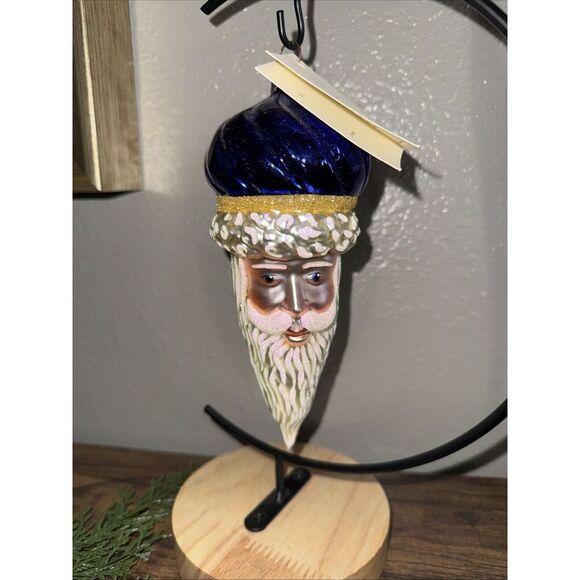 1996 Patricia‎ Breen "Minsk Santa" Ornament #9635 Blue Top Holiday Seasonal - Picture 1 of 7
